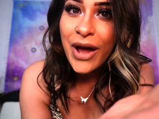 Busty cosplay fetish brunette nurse sucks cock pov
