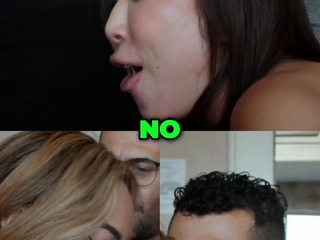 Nicole Doshi and Kazumi Double Blowjob Alex Jones HUGE Cock