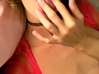 Amateur striptease and Solo masturbation